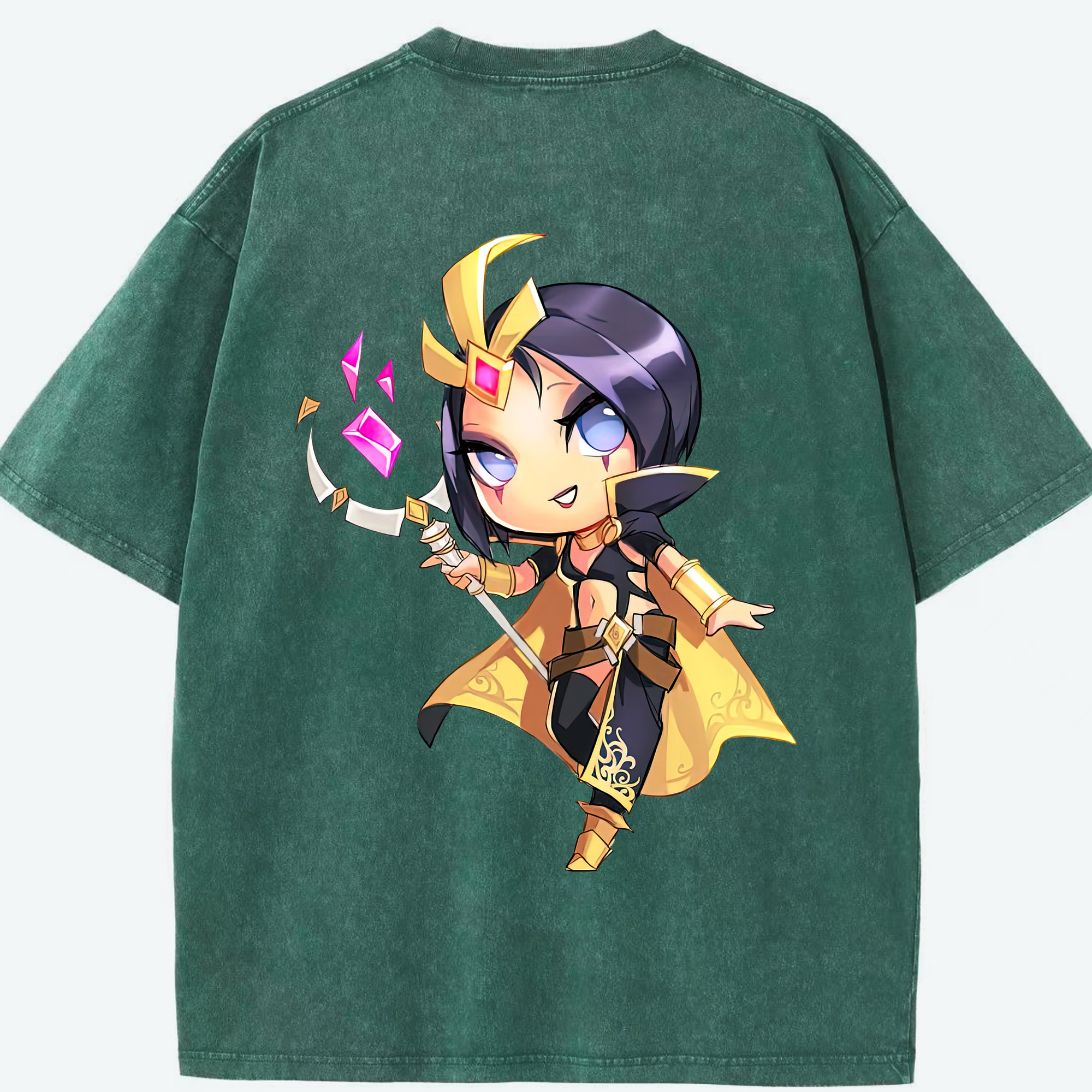 リーグ・オブ・レジェンド League of Legends LOL 綿100% ヴィンテージ風 半袖Tシャツ（背面プリント）
